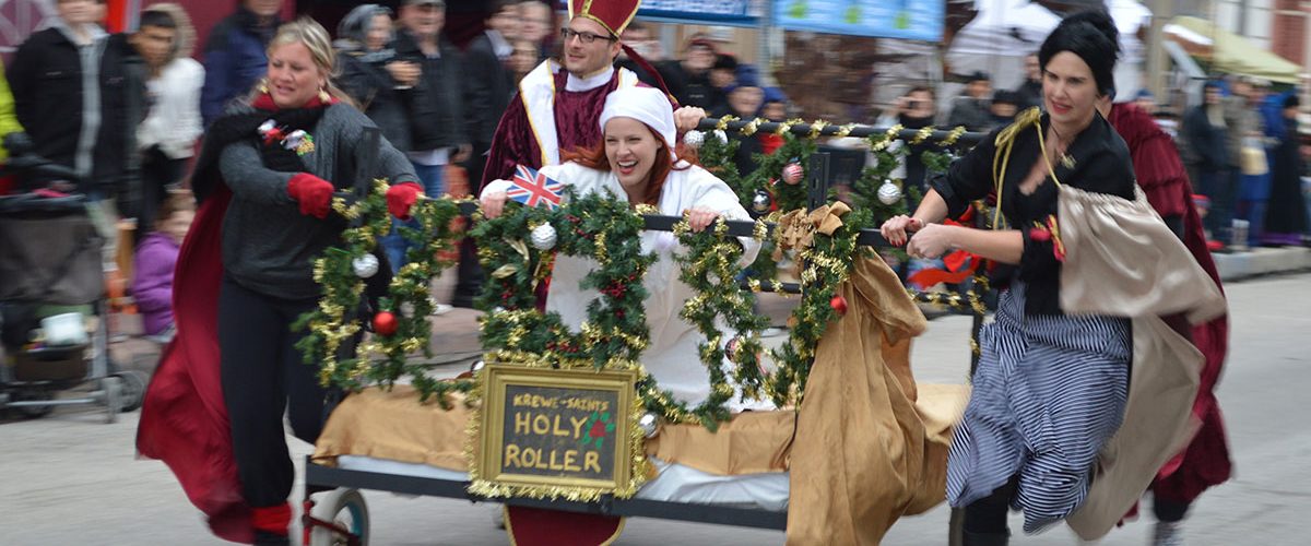 Dickens Victorian Bed Race